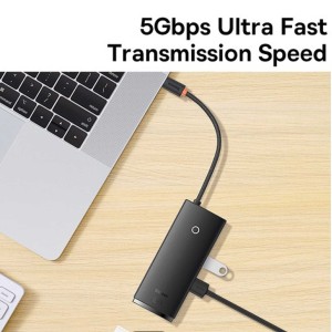 هاب 6 پورت باسئوس مدل WKQX050101 USB-C